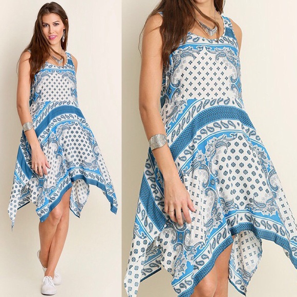 Umgee Dresses & Skirts - “Sarah” Fit & Flare Sleeveless Print Dress